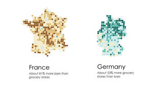 Illustration for article titled Maps of Where Bars Outnumber Grocery Stores